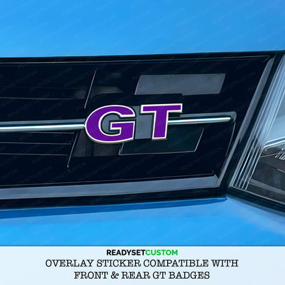 GT Sticker Overlay for Front & Rear GT Badges | Compatible with VW POLO GT