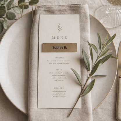 Personalised Faux Leather Wedding Place Names