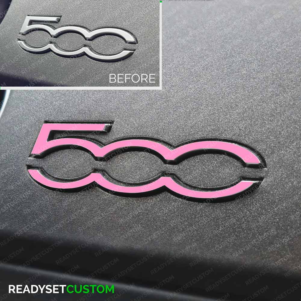 Dashboard 500 Badge Colour Change Overlay Sticker for Fiat 500 & Abarth
