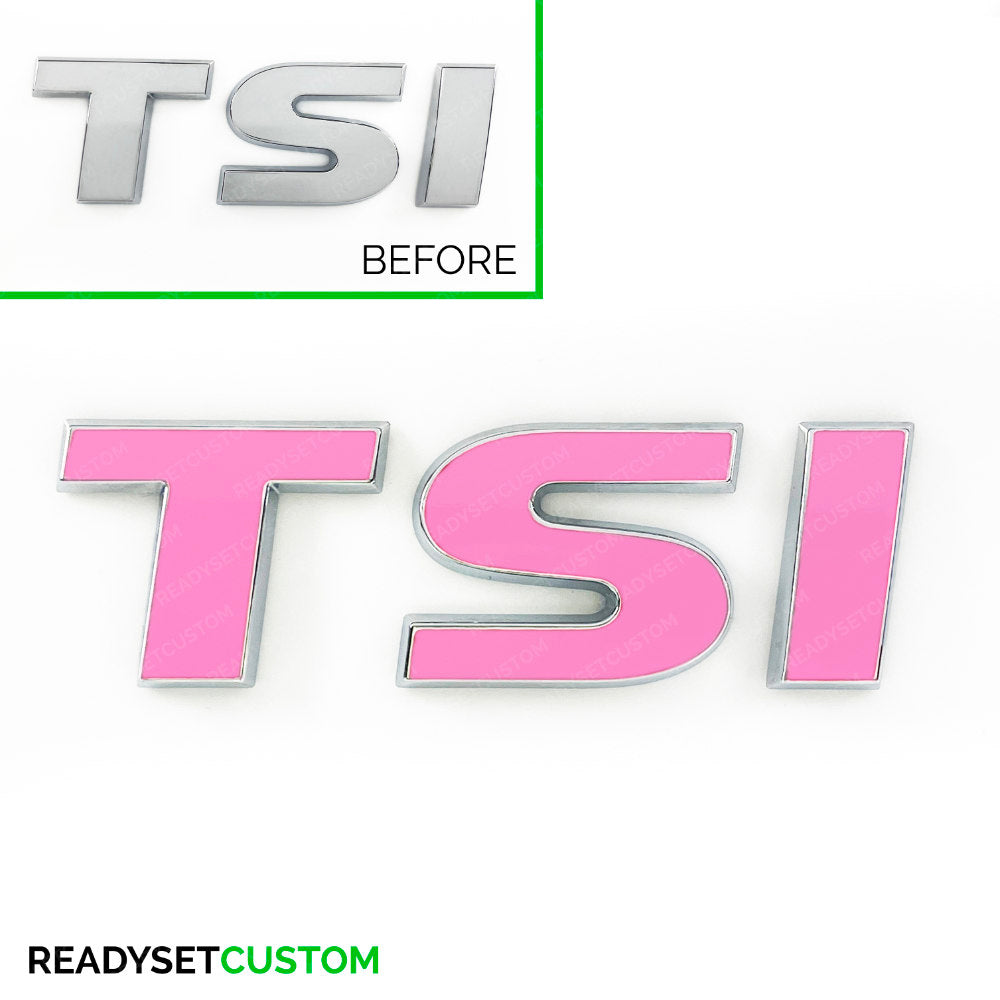 TSI Sticker Overlay for Rear TSI Badge | Compatible with VW Polo Mk5, 6c & 6r