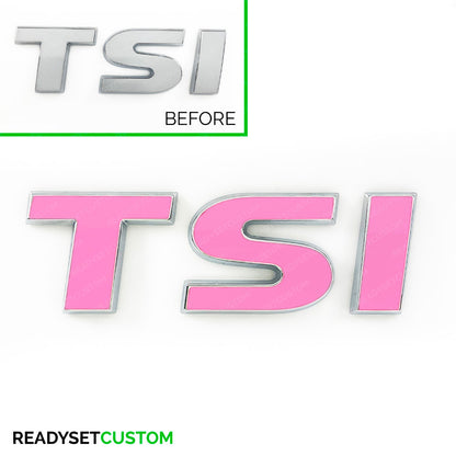 TSI Sticker Overlay for Rear TSI Badge | Compatible with VW Polo Mk5, 6c & 6r