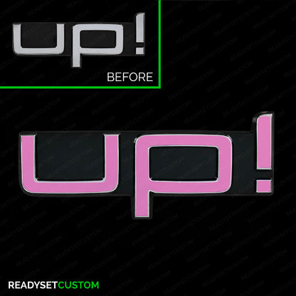 UP! Sticker Overlay for Rear UP Badge | Compatible with VW UP!