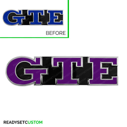 GTE Sticker Overlay for Front & Rear GTE Badges | Compatible with VW GOLF MK7