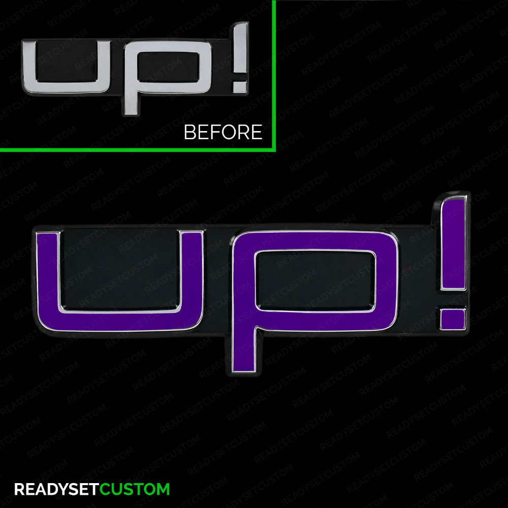 UP! Sticker Overlay for Rear UP Badge | Compatible with VW UP!