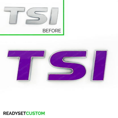 TSI Sticker Overlay for Rear TSI Badge | Compatible with VW Polo Mk5, 6c & 6r