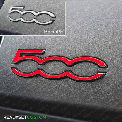 Dashboard 500 Badge Colour Change Overlay Sticker for Fiat 500 & Abarth