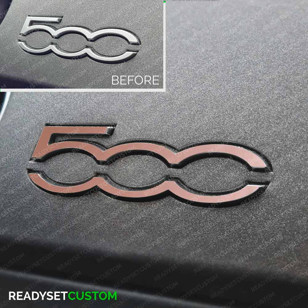 Dashboard 500 Badge Colour Change Overlay Sticker for Fiat 500 & Abarth