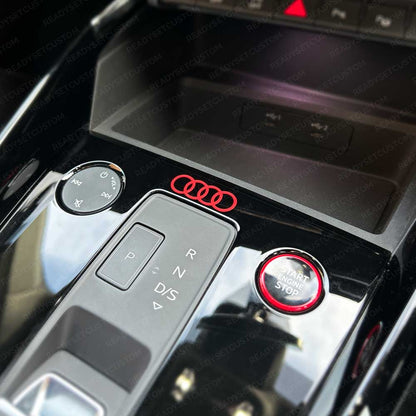 6x Small Audi Logo Stickers Decals | Mirror, Interior & Exterior
