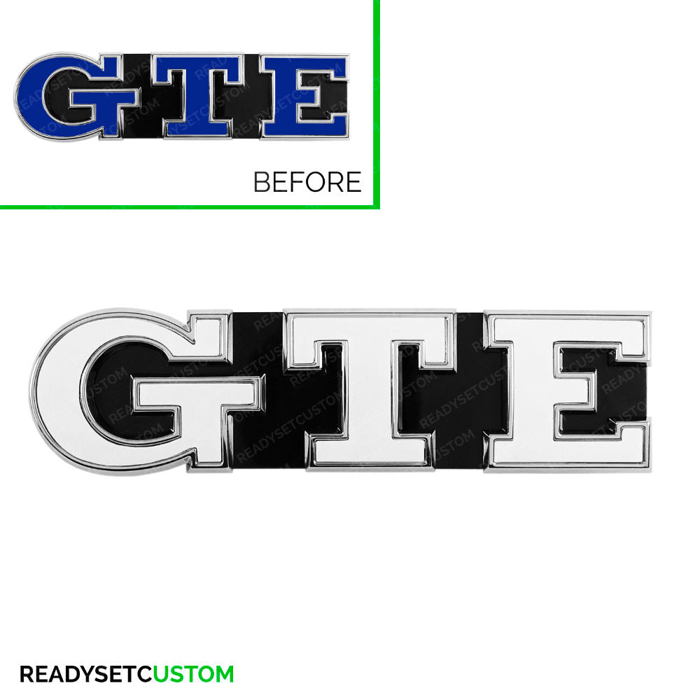 GTE Sticker Overlay for Front & Rear GTE Badges | Compatible with VW GOLF MK7