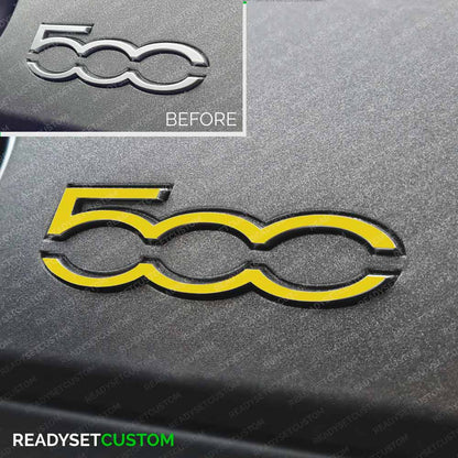 Dashboard 500 Badge Colour Change Overlay Sticker for Fiat 500 & Abarth