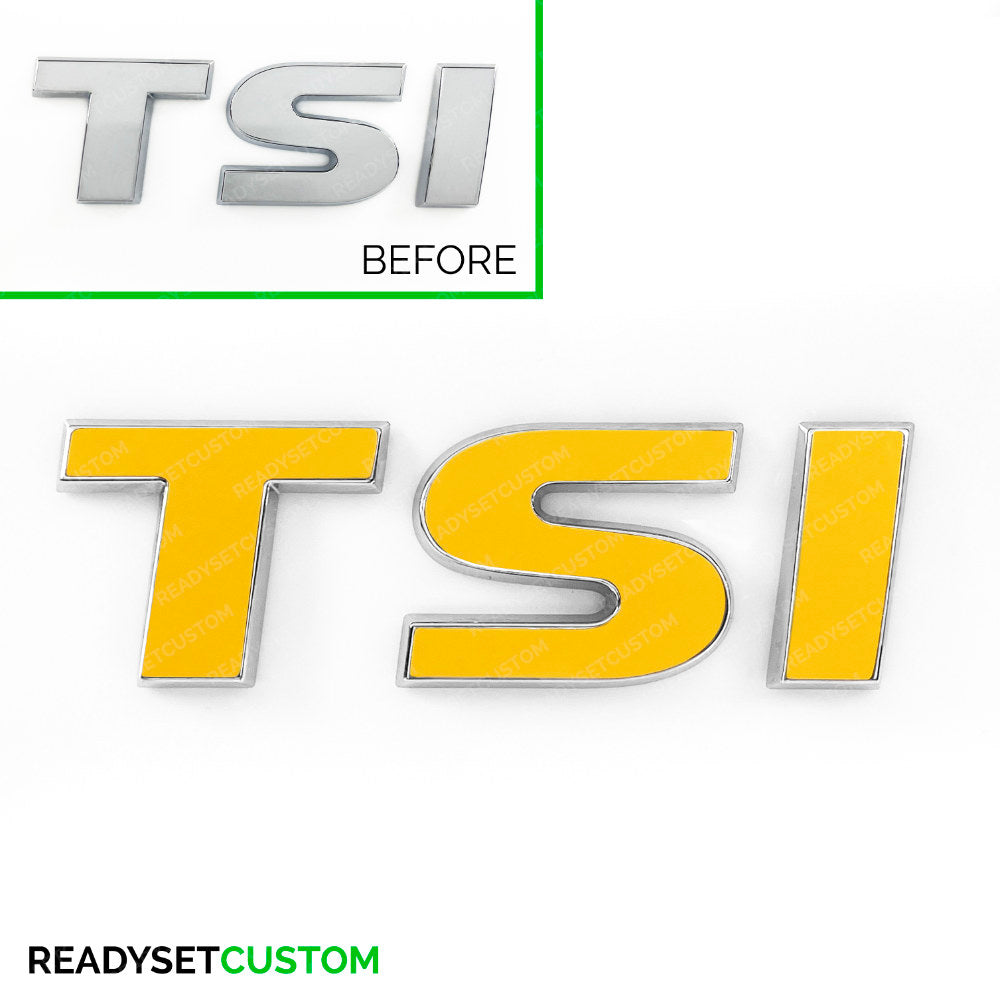 TSI Sticker Overlay for Rear TSI Badge | Compatible with VW Polo Mk5, 6c & 6r
