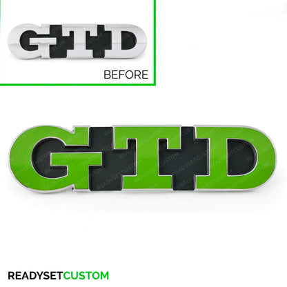 GTD Sticker Overlay for Front & Rear GTD Badges | Compatible with VW GOLF MK7 & 7.5