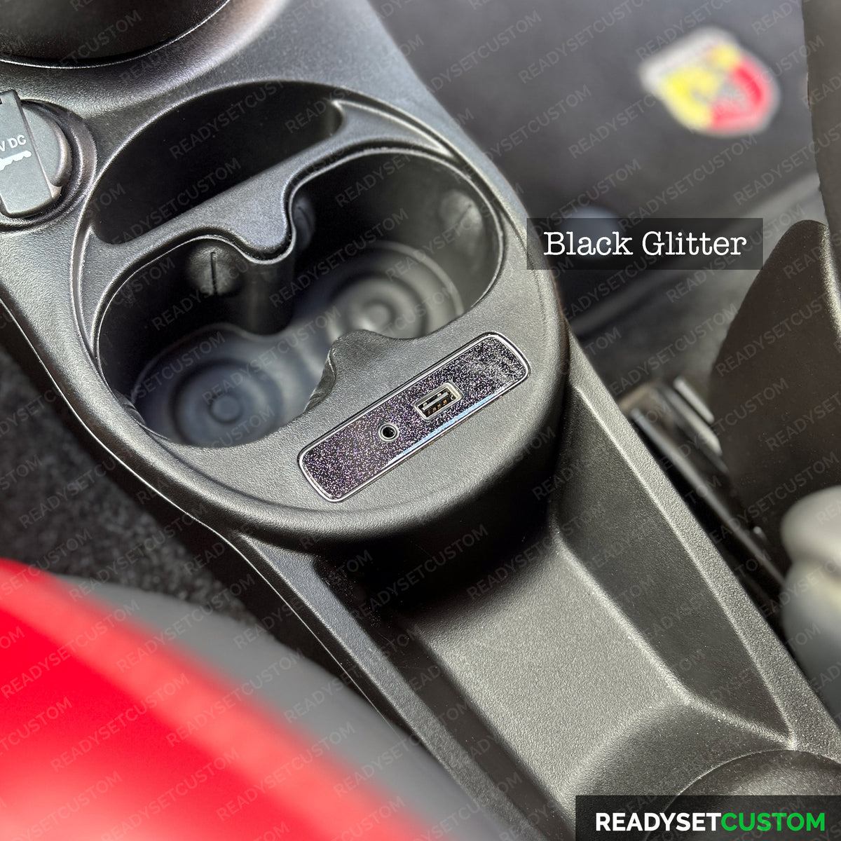 Interior Charging Port Skin for Fiat 500 & Abarth | Protective Vinyl Decal / Sticker