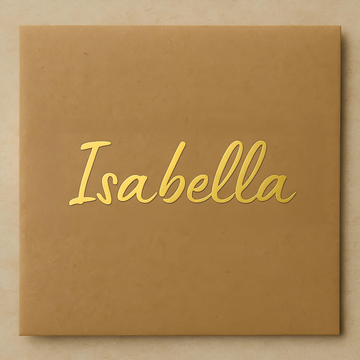 Personalised Name Vinyl Sticker | Mirror Gold or Silver Name Decal | Custom Wedding Place Name Label | Gift Box & Home Label Sticker
