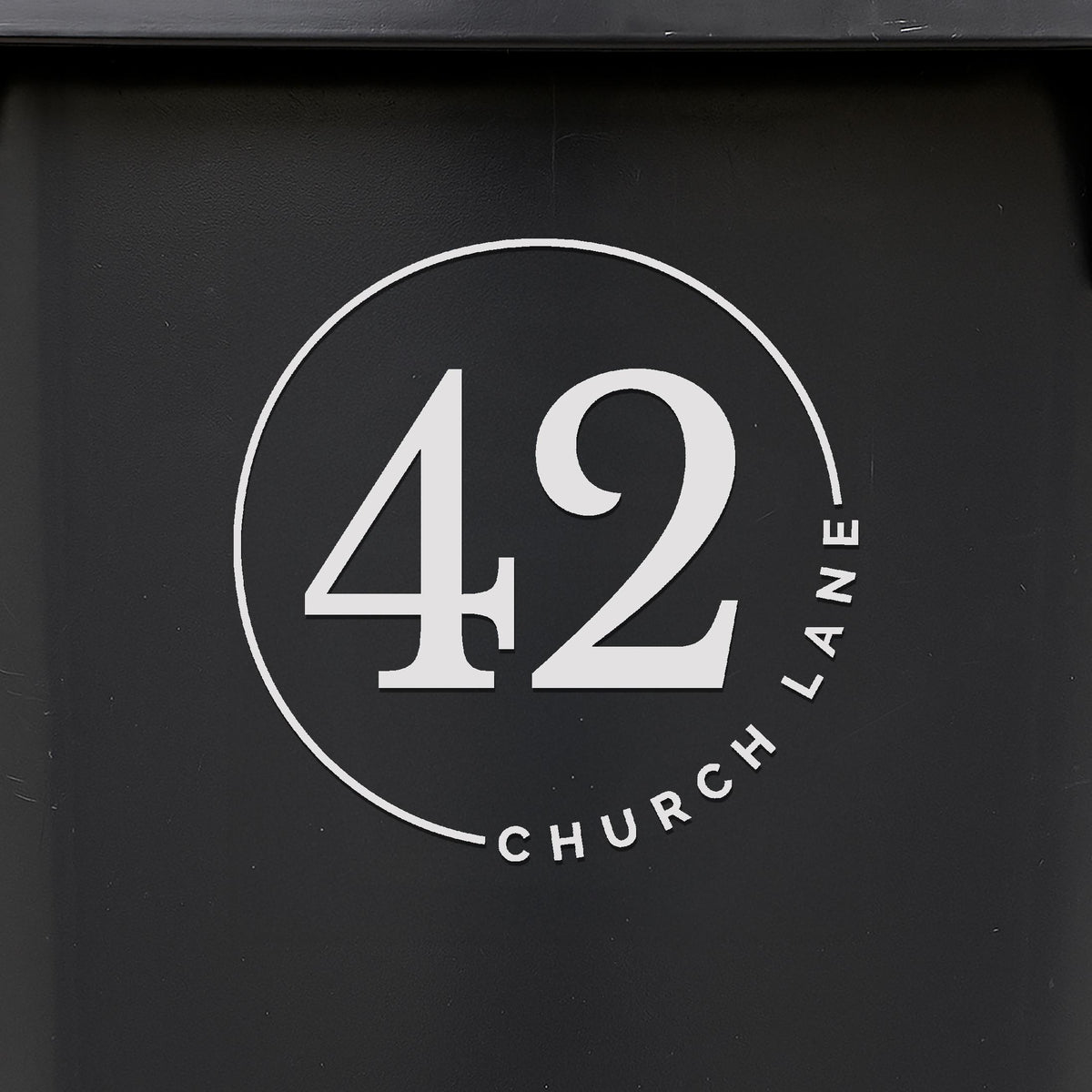 Personalised House Number & Road Name Sticker for Front Door, Window, Letter Box, Wheelie Bin Vinyl Transfer Stickers