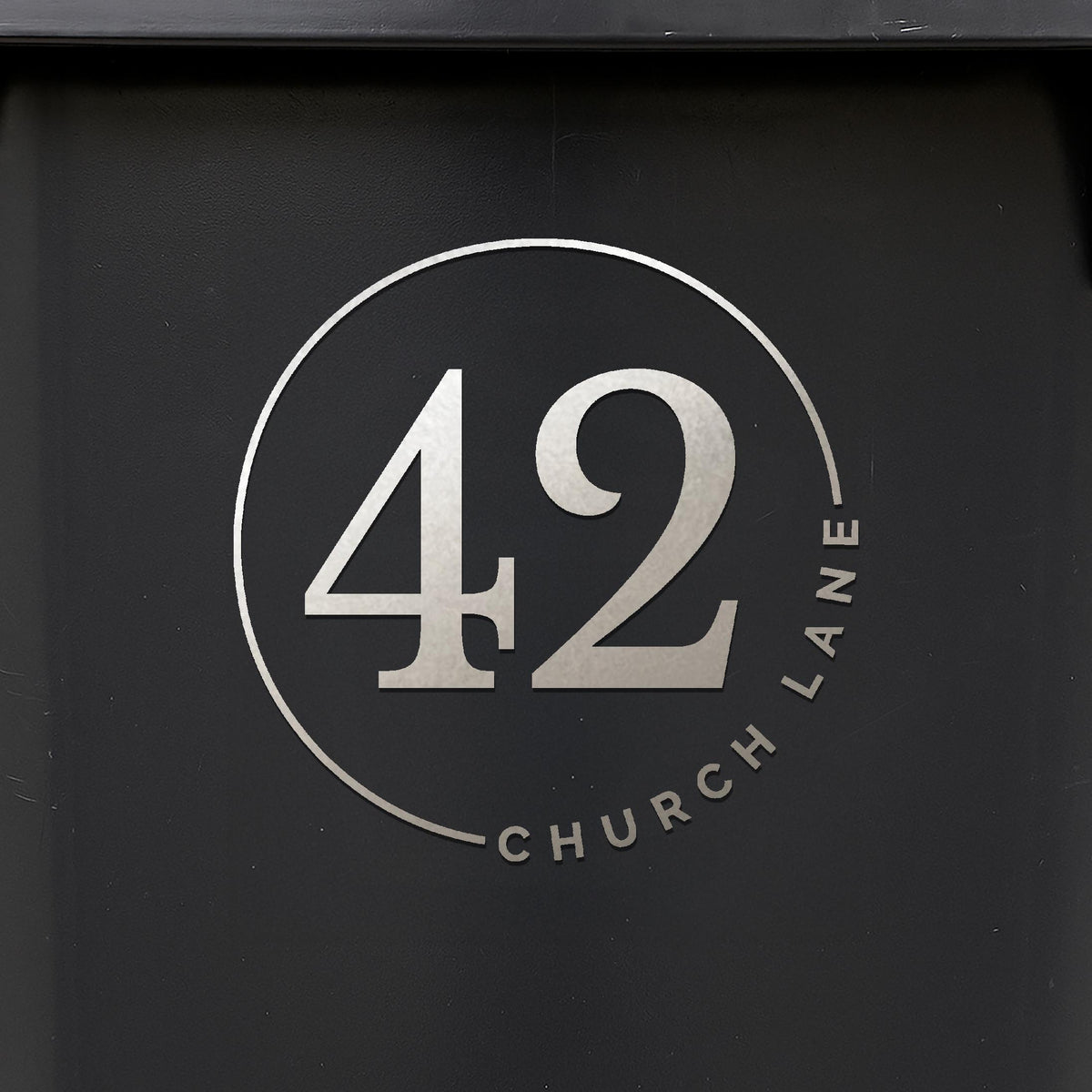Personalised House Number & Road Name Sticker for Front Door, Window, Letter Box, Wheelie Bin Vinyl Transfer Stickers