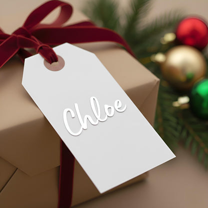 Personalised Name Vinyl Sticker | Mirror Gold or Silver Name Decal | Custom Wedding Place Name Label | Gift Box & Home Label Sticker