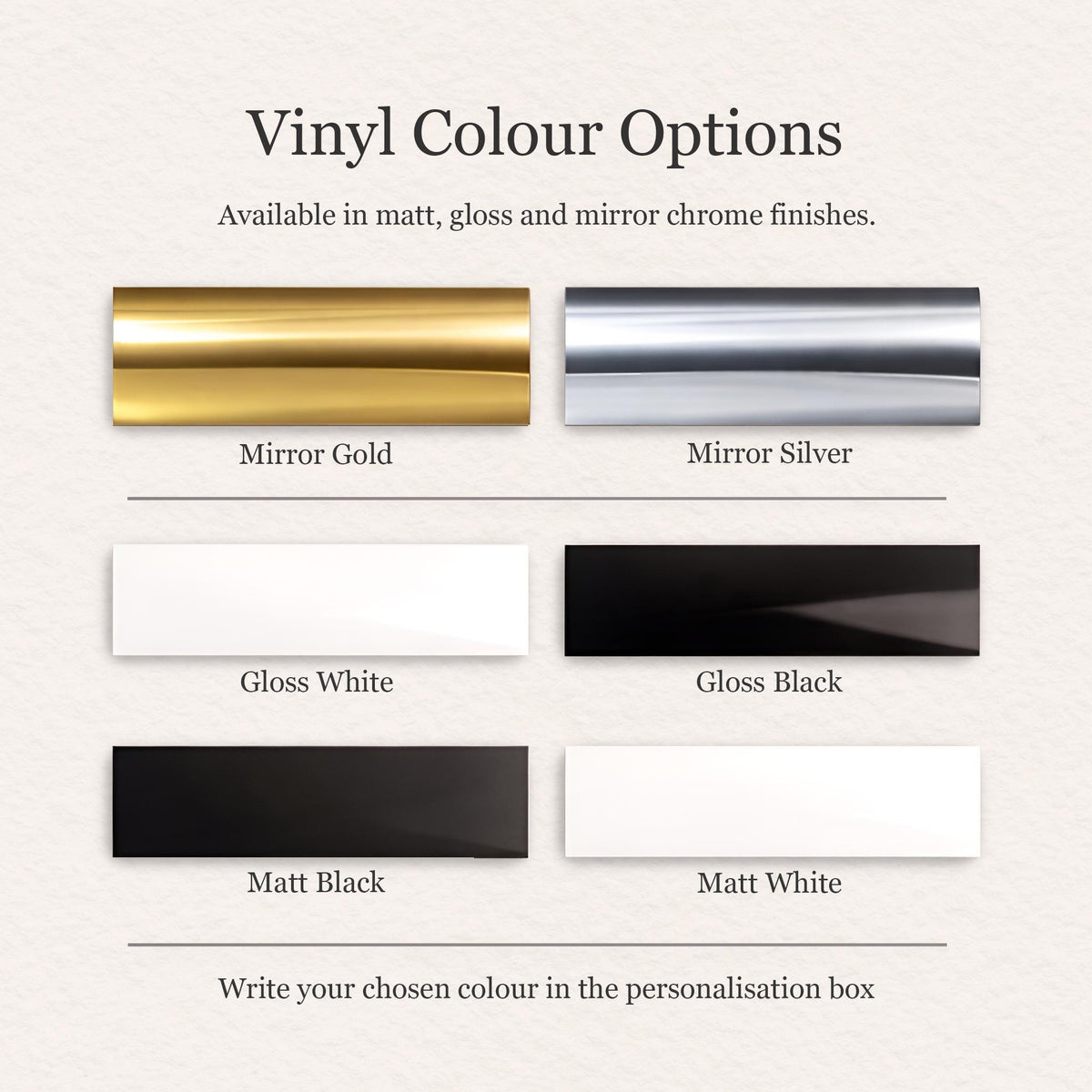 Personalised Name Vinyl Sticker | Mirror Gold or Silver Name Decal | Custom Wedding Place Name Label | Gift Box & Home Label Sticker