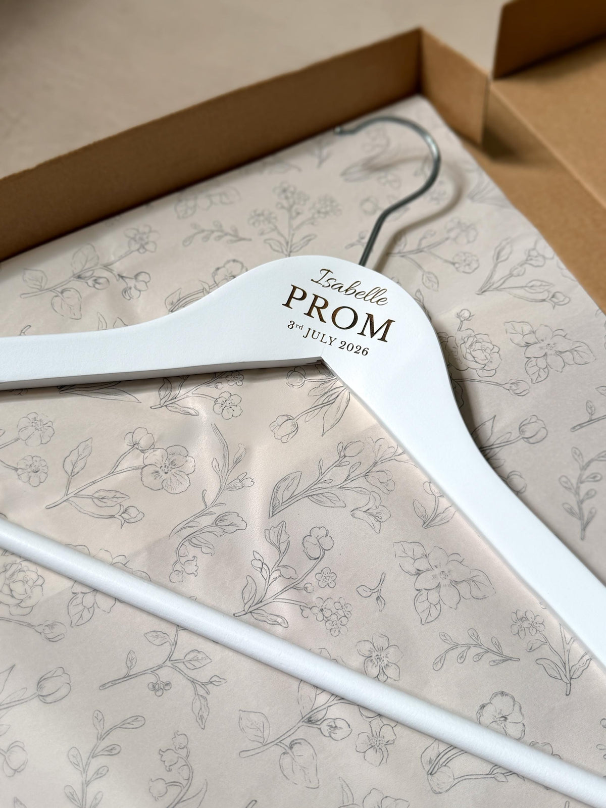 Personalised Prom Hanger | Engraved Wooden Graduate Hanger | Custom Name & Date Keepsake Gift