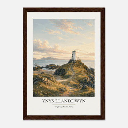 Ynys Llanddwyn Fine Art Print & Framed Wall Art | Anglesey Print | North Wales Coastal Lighthouse Illustration | Welsh Gift