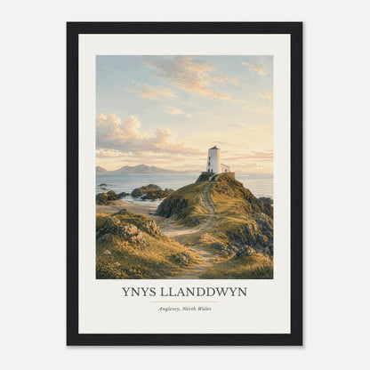 Ynys Llanddwyn Fine Art Print & Framed Wall Art | Anglesey Print | North Wales Coastal Lighthouse Illustration | Welsh Gift