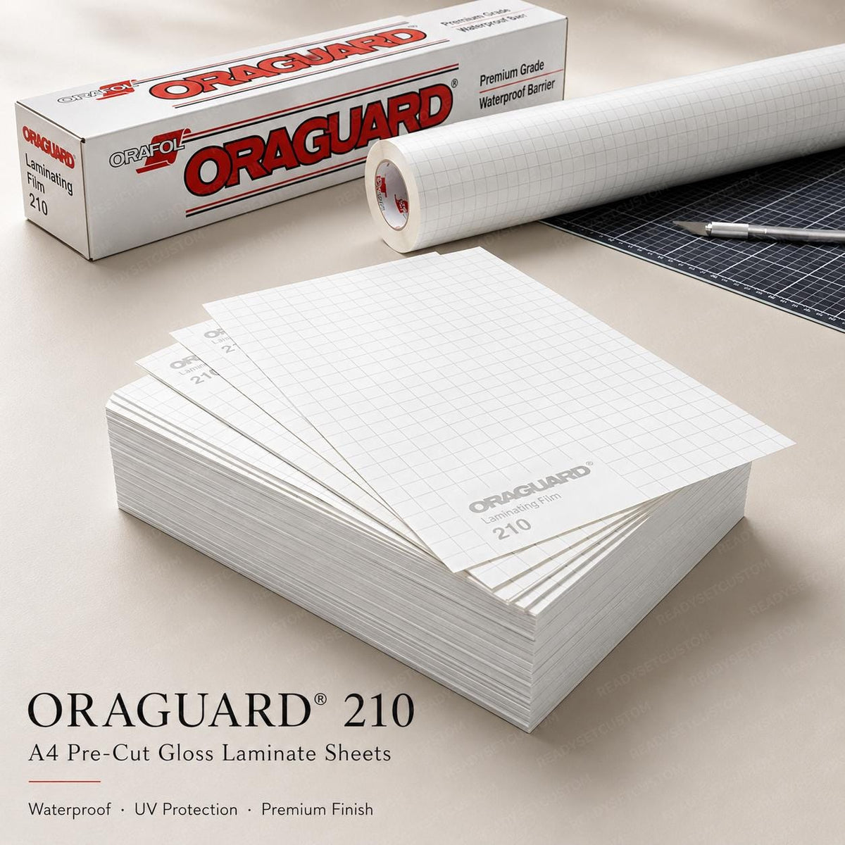 Oraguard 210 Clear Gloss Laminate – A4 & A5 Sheets | UV Protection, Waterproof Sticker Laminate Film