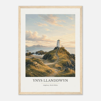 Ynys Llanddwyn Fine Art Print & Framed Wall Art | Anglesey Print | North Wales Coastal Lighthouse Illustration | Welsh Gift