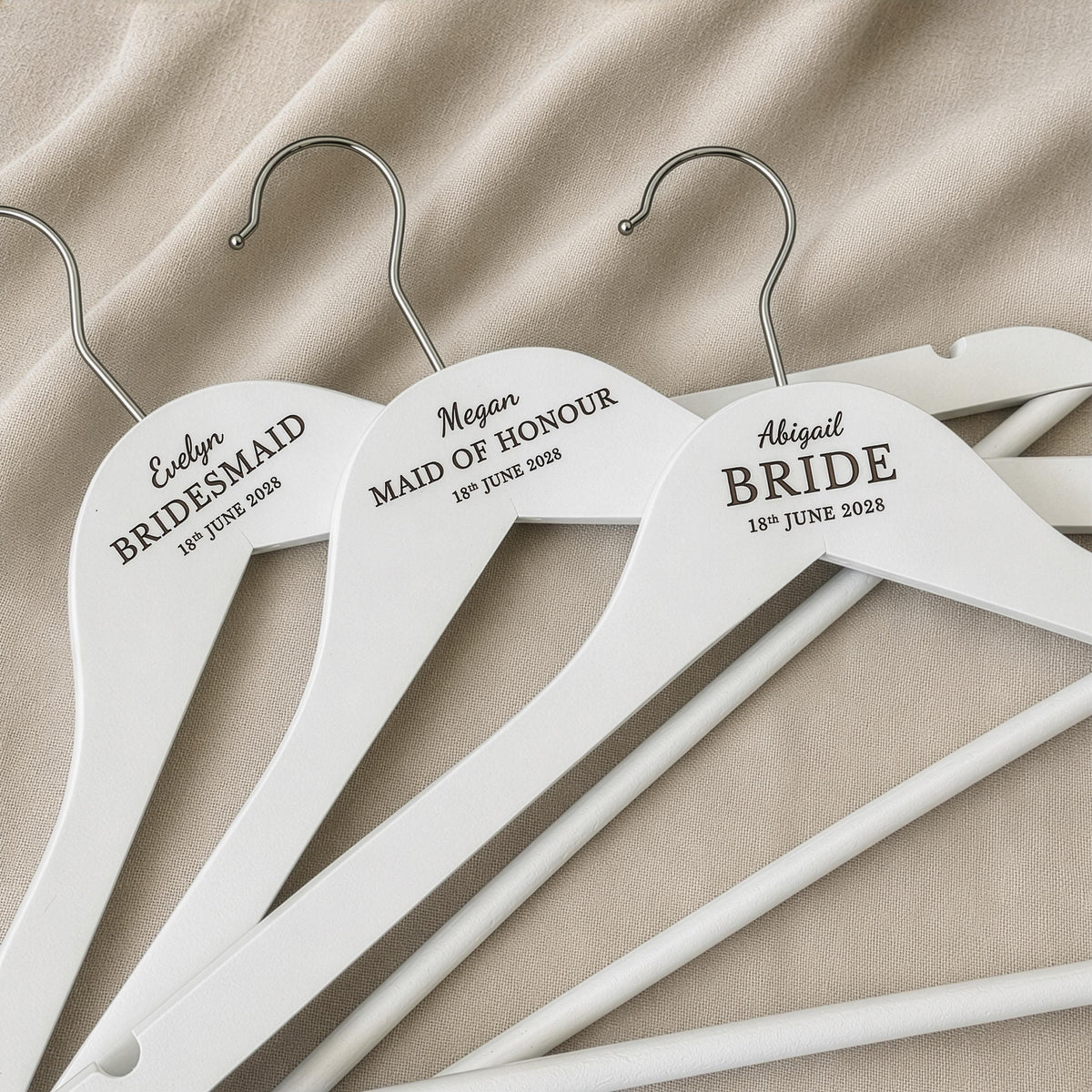 Personalised Wedding Hangers | Bridal Party Hanger, Bridesmaid Proposal Gift, Wedding Photo Prop