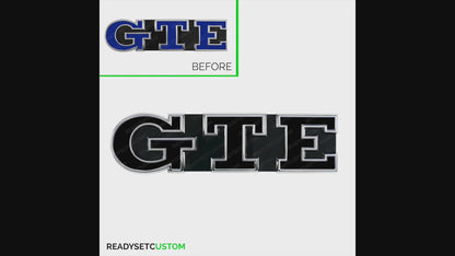 GTE Sticker Overlay for Front & Rear GTE Badges | Compatible with VW GOLF MK7