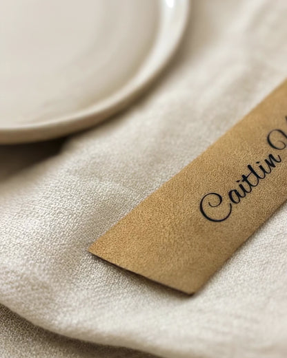 Personalised Faux Leather Wedding Place Names