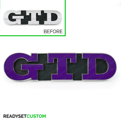 GTD Sticker Overlay for Front & Rear GTD Badges | Compatible with VW GOLF MK7 & 7.5