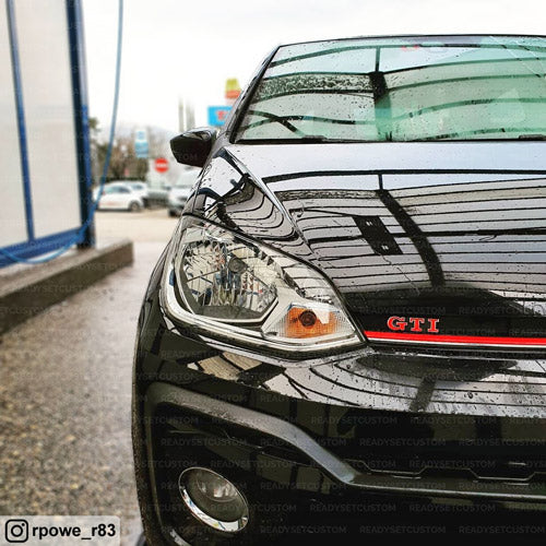 GTI Sticker Overlay for Front & Rear GTI Badges | Compatible with Volkswagen UP!