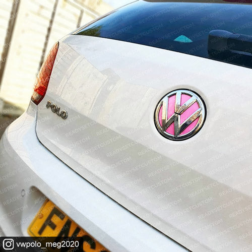 Volkswagen Polo MK5 6C | Front & Rear VW Badge Colour Change Badge Inlay Sticker Decals