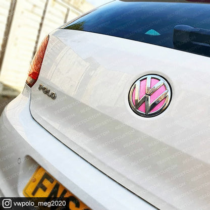 Volkswagen Polo MK5 6C | Front & Rear VW Badge Colour Change Badge Inlay Sticker Decals