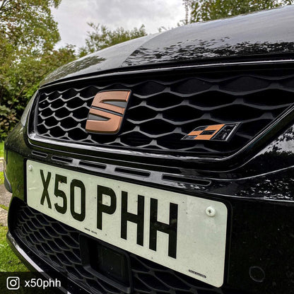 Copper Overlay Sticker / Decal for CUPRA LEON & IBIZA Flag Grille Badge